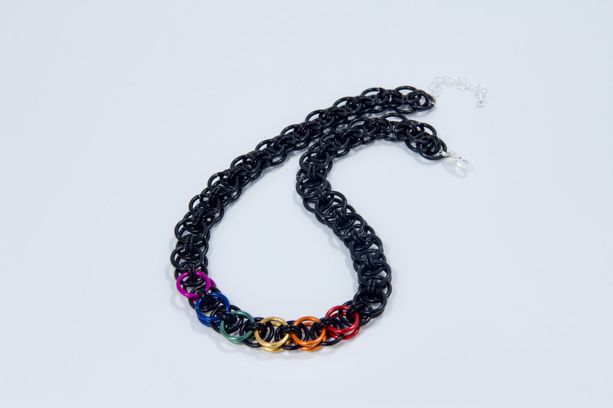 Rainbow Black Choker