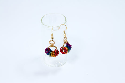 Rainbow Loop Earrings - Gold