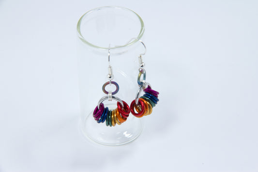 Rainbow Loop Earrings - Silver