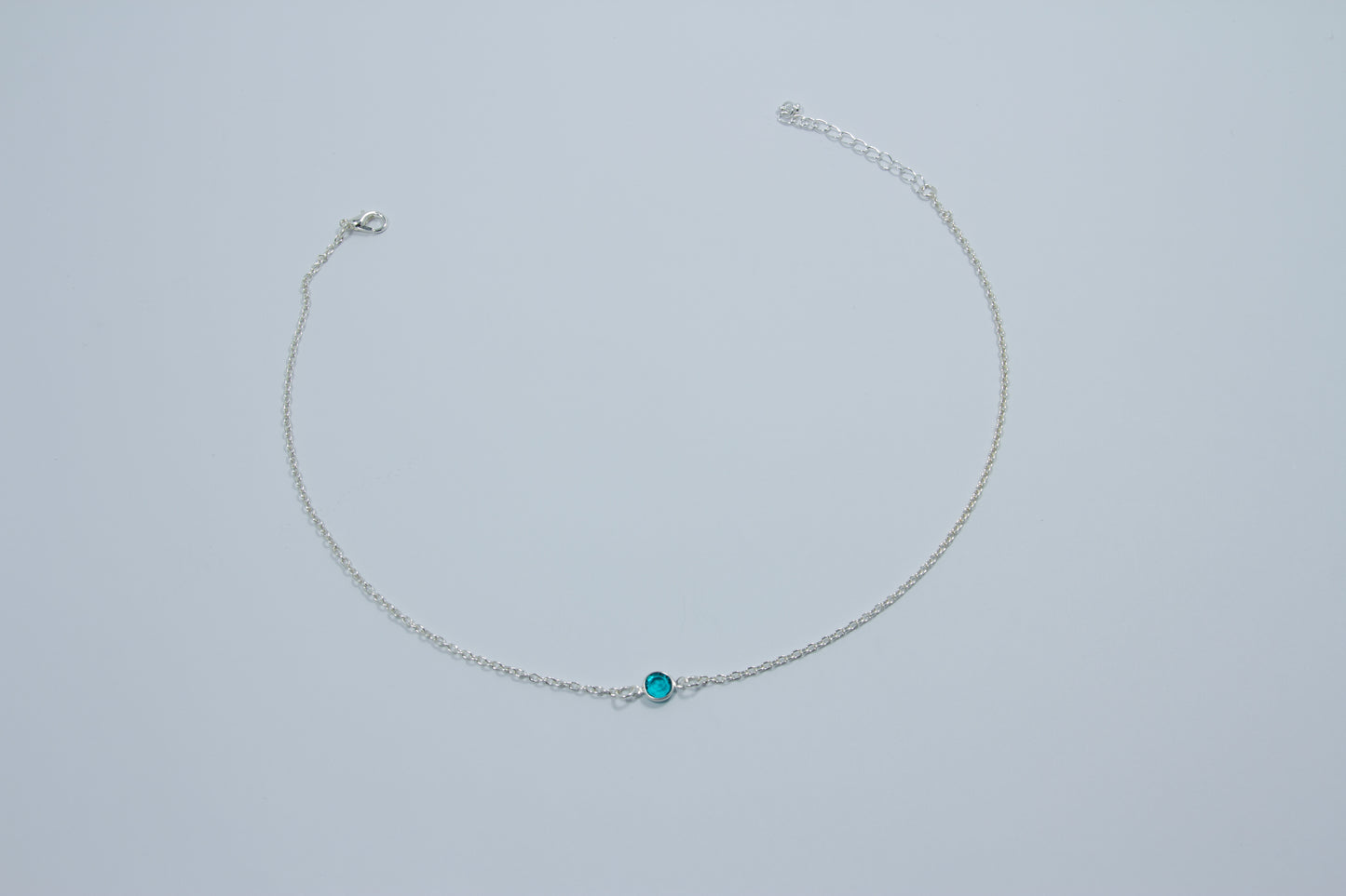 Sky blue Swarovski Necklace - Silver