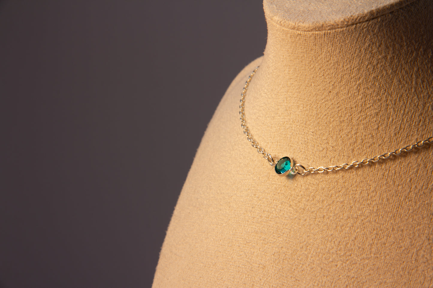 Sky blue Swarovski Necklace - Silver