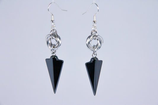Hematite Mobius Pendant & Earring Set