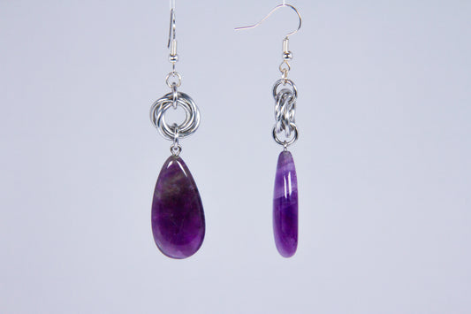 Amethyst Mobius Earrings